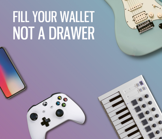 Fill your wallet not a drawer