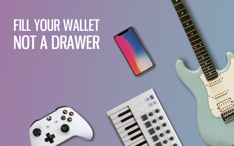 Fill your wallet not a drawer